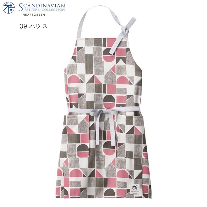 エプロン 胸当てタイプ おしゃれ かわいい 北欧 HAE015 男女兼用 母の日 ギフト レディース メンズ 静電 カーシー 介護 接客 飲食店 ユニフォーム 制服 仕事服