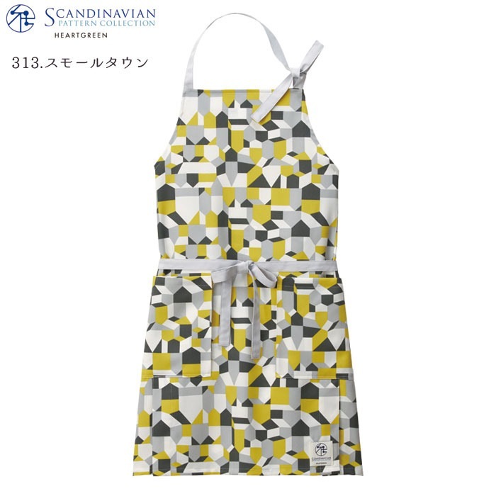 エプロン 胸当てタイプ おしゃれ かわいい 北欧 HAE015 男女兼用 母の日 ギフト レディース メンズ 静電 カーシー 介護 接客 飲食店 ユニフォーム 制服 仕事服