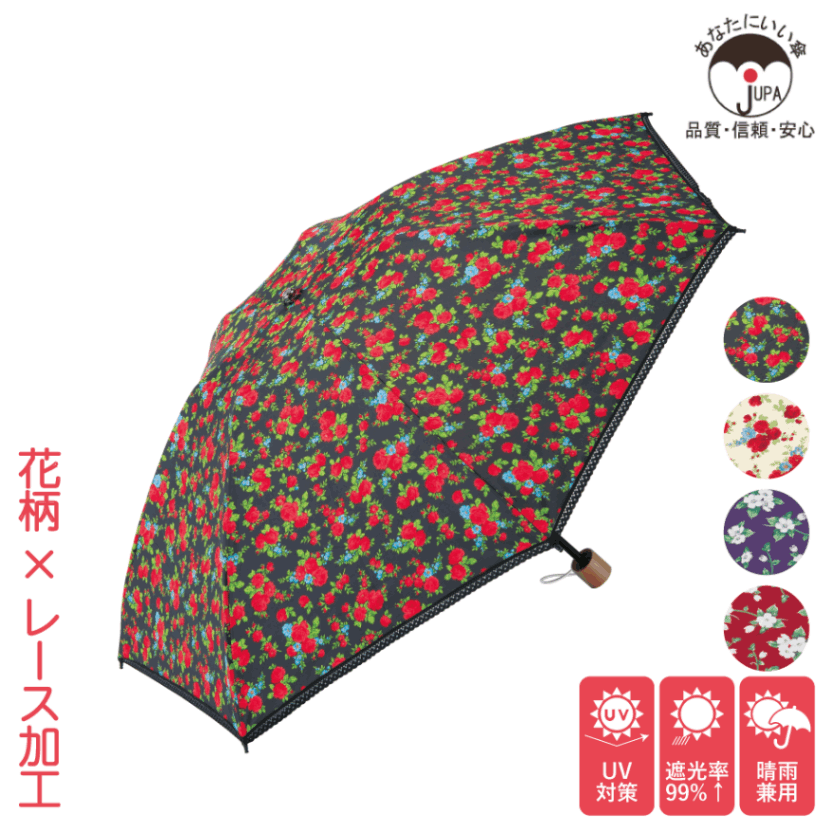 【レビュープレゼント中】RevoSta 折りたたみ傘 花柄（GS-REVOF）DF513