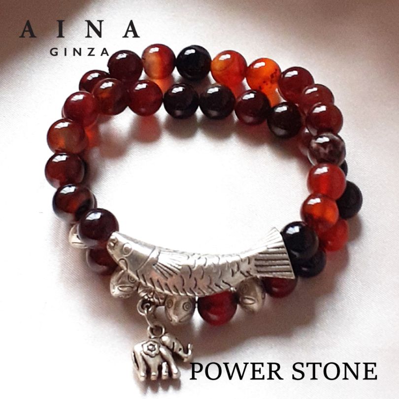 【レビュープレゼント中】【AINA GINZA】パワーストーン ブレスレット 天然石（HC329-01）