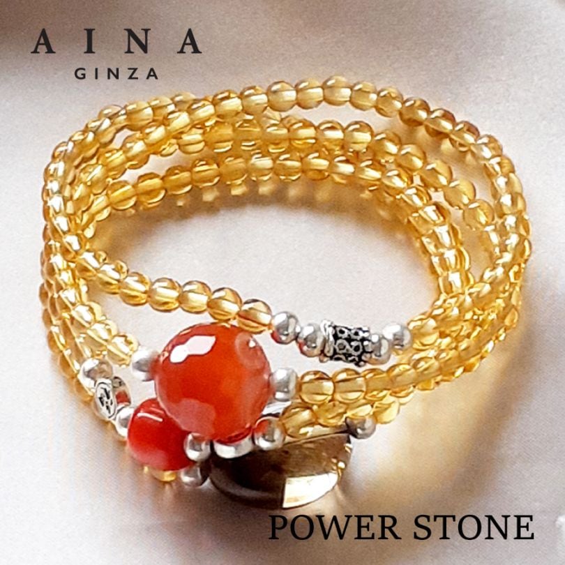 【レビュープレゼント中】【AINA GINZA】パワーストーン ブレスレット 天然石（HC336-01）