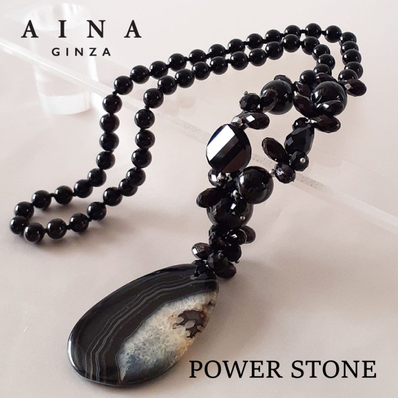 【レビュープレゼント中】【AINA GINZA】パワーストーン ネックレス 天然石（HC340-01）