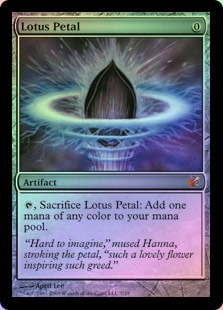 FOIL】【英】水蓮の花びら/Lotus Petal [無色C]【FtV:Exiled