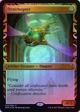 MTG 羽ばたき飛行機械　FOIL MPS　全面光沢　マスピ ☆全面光沢☆【FOIL】【英】羽ばたき飛行機械/Ornithopter[無色MR