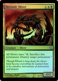 【FOIL】【英】壊死スリヴァー/Necrotic Sliver[金U]【H09】 | モダン以下・特殊セット,特殊セット 一覧（統率者 等 ...