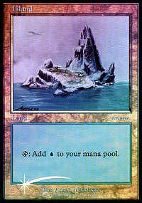 イベント配布》【FOIL】【英】島/Island[土地P]【アリーナランド - ICE 