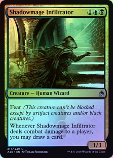 FOIL】【英】影魔道士の浸透者/Shadowmage Infiltrator[金U]【A25