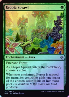 人気のクリスマスアイテムがいっぱい！ FOIL】【英】楽園の拡散/Utopia Sprawl[緑U]【A25】 | モダン マジック：ザ・ギャザリング