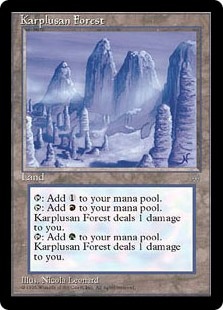 Karplusan Forest カープルーザンの森 アイスエイジ版4枚セット 英】カープルーザンの森/Karplusan Forest[土地R]【ICE】 | モダン以下