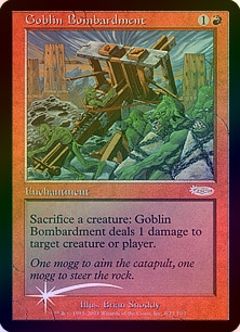 MTG ゴブリンの砲撃　foil MTG【Foil】ゴブリンの砲撃/Goblin Bombardment 1枚 - メルカリ