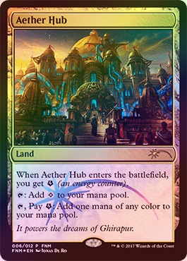 イベント配布》【FOIL】【英】霊気拠点/Aether Hub[土地P]【FNM 