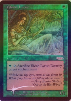 エルフの抒情詩人/Elvish Lyrist 金枠 mtg 公式戦使用不可 イベント配布》【FOIL】【英】エルフの抒情詩人/Elvish Lyrist[緑P