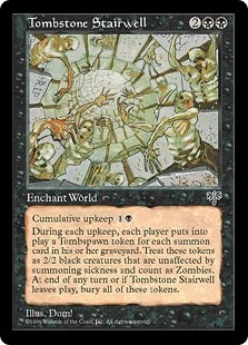 MTG 墓石の階段 英】墓石の階段/Tombstone Stairwell[黒R]【MIR】 | モダン以下・特殊