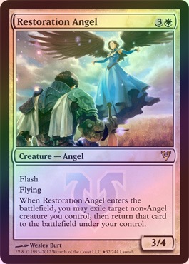 イベント配布》【FOIL】【英】修復の天使/Restoration Angel[白P