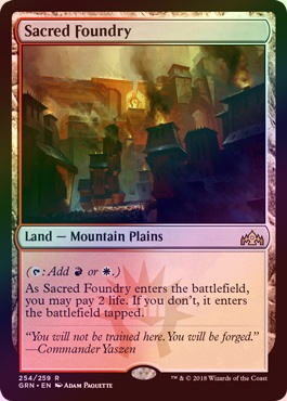 FOIL】【英】聖なる鋳造所/Sacred Foundry[土地R]【GRN】 | パイオニア
