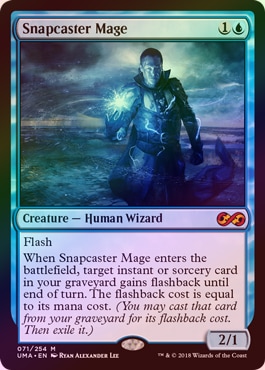 瞬唱の魔道士/Snapcaster Mage foil FOIL】【英】瞬唱の魔道士/Snapcaster Mage[青MR]【UMA】 | モダン以下