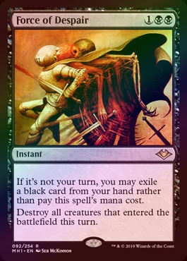 【MTG】絶望の力Force of Despair 英語foil FOIL】【英】絶望の力/Force of Despair[黒R]【MH1】 | モダン以下