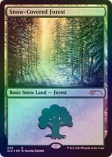 FOIL】【英】冠雪の森/Snow-Covered Forest[土地P]【SLD】[Secret Lair 