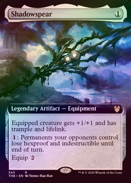FOIL】【英】影槍/Shadowspear[無色R]【THB】[拡張アート