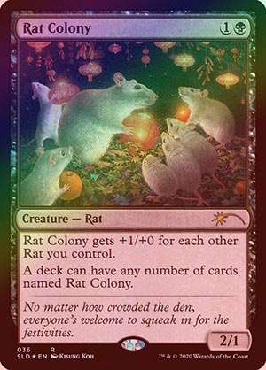 FOIL】【英】ネズミの群棲/Rat Colony[黒P]【SLD】[Secret Lair
