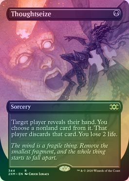 MTG 思考囲い 英語 拡張 ２枚セット FOIL】【英】思考囲い/Thoughtseize[黒R]【2XM】[拡張アート版