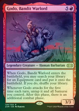 FOIL】【英】山賊の頭、伍堂/Godo, Bandit Warlord[赤R]【2XM