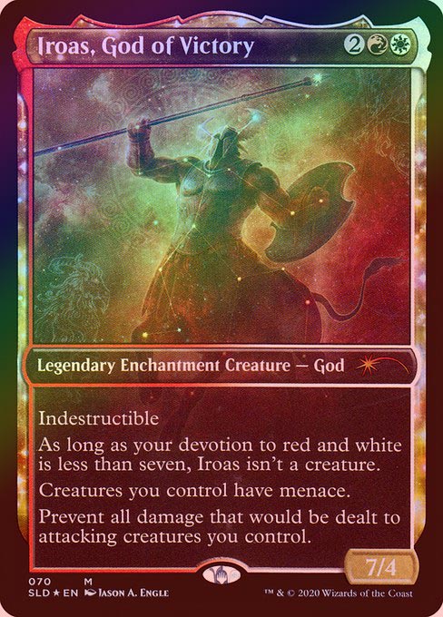 FOIL】【英】勝利の神、イロアス/Iroas, God of Victory[多色P]【SLD 