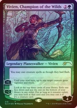 MTG 野獣の擁護者、ビビアン　foil MTG 野獣の擁護者、ビビアン 日本語 Foil 絵違いの通販 ホビー