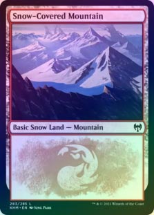 FOIL】【英】冠雪の山/Snow-Covered Mountain[NO.283][土地C]【KHM