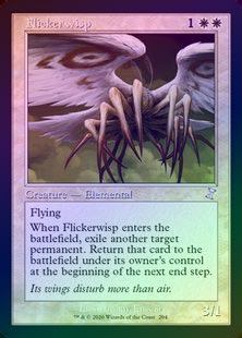 MTG ちらつき鬼火 foil FOIL】【英】ちらつき鬼火/Flickerwisp[白BS]【TSR-BS
