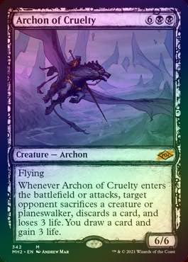 FOIL】【英】残虐の執政官/Archon of Cruelty[黒MR]【MH2】[スケッチ枠 