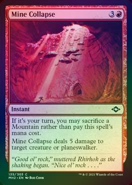 【ご確認用】モダンホライゾン2 foil 鉱山の崩壊b 英語  1枚 MTG FOIL】【英】鉱山の崩壊/Mine Collapse[赤C]【MH2】 | モダン以下