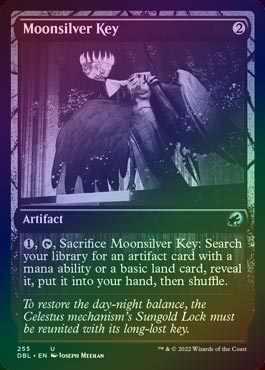 銀幕FOIL】【英】月銀の鍵/Moonsilver Key[無色U]【DBL-MID