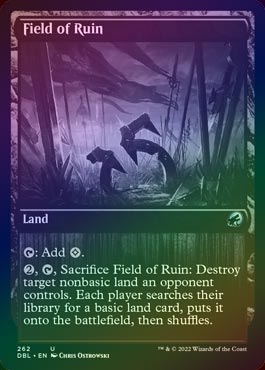 銀幕FOIL】【英】廃墟の地/Field of Ruin[土地U]【DBL-MID
