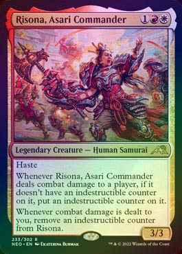 ロシア語　foil 浅利の司令官、理想那 MTG 神河 FOIL】【英】浅利の司令官、理想那/Risona, Asari Commander[多色R