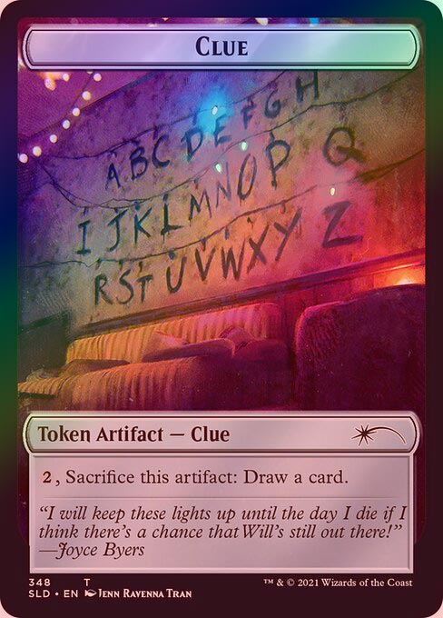 FOIL】【英】手掛かりトークン[No.348][無色P]【SLD】[Secret Lair