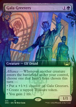 FOIL】【英】祝祭の出迎え/Gala Greeters[緑R]【SNC】[拡張アート