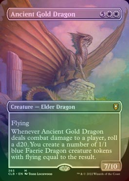 mtg　エインシャント・ゴールド・ドラゴン　英語　ボーダーレスfoil ミントモール / MINT GAMES MTG(東日本橋) / 【CLB】【ENG】【Foil