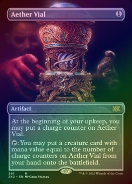 MTG 霊気の薬瓶　foil FOIL】【英】霊気の薬瓶/Aether Vial[無色R]【2X2】[ボーダーレス