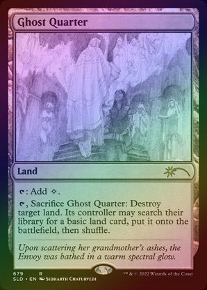 MTG 幽霊街 Ghost Quarter 初版日本語foil FOIL】【英】幽霊街/Ghost Quarter[No.679][土地P]【SLD