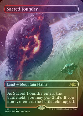 FOIL】【英】聖なる鋳造所/Sacred Foundry[土地R]【UNF】[ボーダーレス 