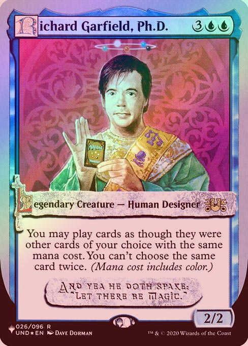FOIL】【英】Richard Garfield, Ph.D.[青R]【UNF】[銀枠 the List