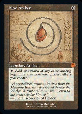 モックスアンバー　MTG シングル 英】モックス・アンバー/Mox Amber[無色MR]【BRO-旧枠】[設計図