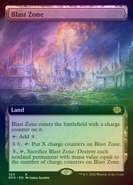FOIL】【英】爆発域/Blast Zone[土地R]【BRO】[拡張アート 