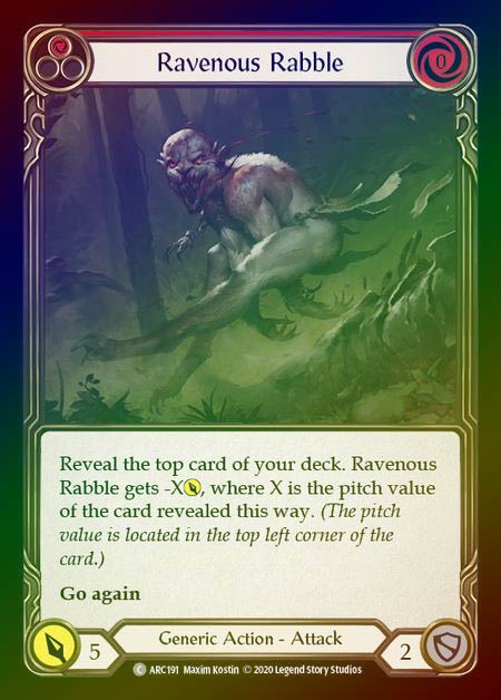 Rainbow Foil》[Generic]Ravenous Rabble [赤][C]《ARC-UL》 | Flesh
