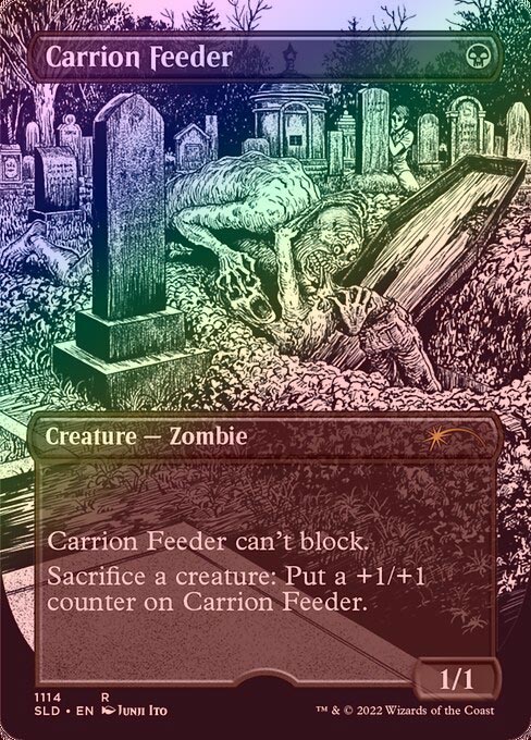 MTG 屍肉喰らい エッチング foil 屍肉喰らい/Carrion Feeder》[PvC] 黒C |