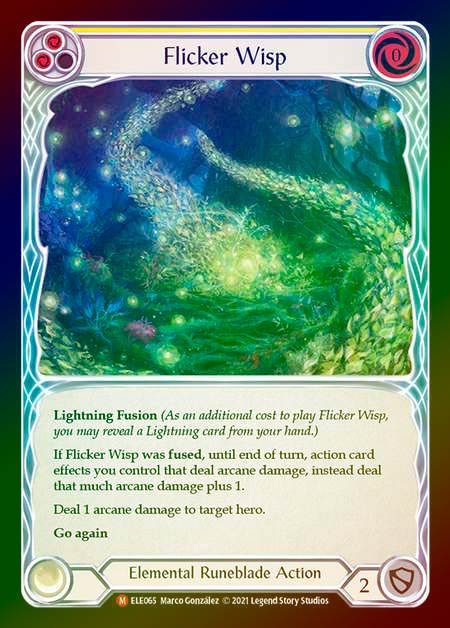 ��Rainbow Foil��[Elemental Runeblade]Flicker Wisp [M]��ELE-���ǡ�