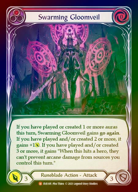 Rainbow Foil》[Runeblade]Swarming Gloomveil [M]《EVR》 | Flesh and 