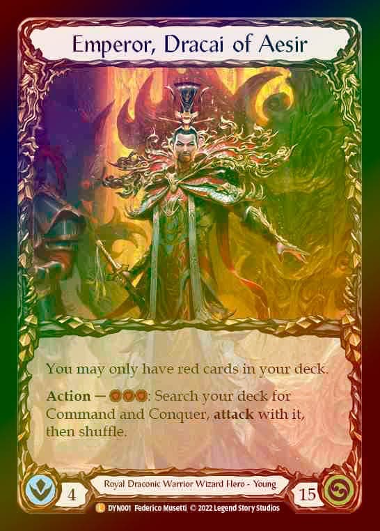その他 CF Emperor, Dracai of Aesir ☆SALE☆《Rainbow Foil》[Draconic]Emperor, Dracai of Aesir[L
