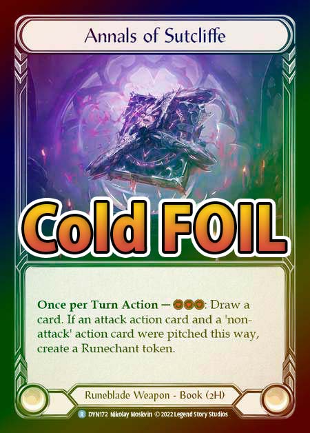 ☆SALE☆《Cold Foil》[Runeblade]Annals of Sutcliffe[R]《DYN